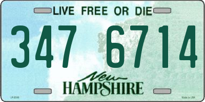 NH license plate 3476714