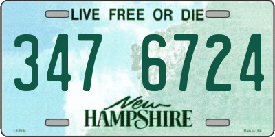 NH license plate 3476724