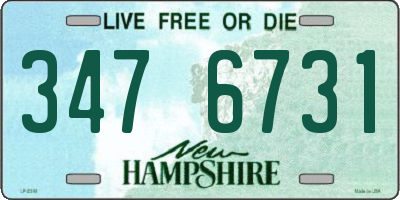 NH license plate 3476731