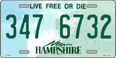 NH license plate 3476732