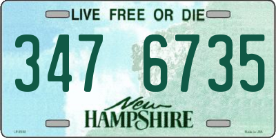 NH license plate 3476735