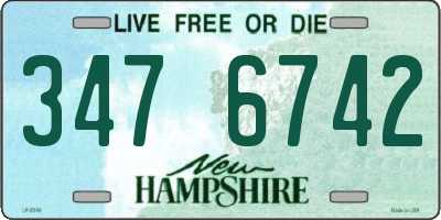 NH license plate 3476742