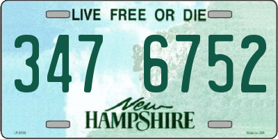 NH license plate 3476752