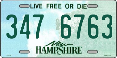 NH license plate 3476763