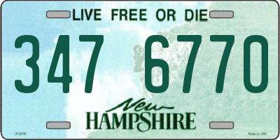 NH license plate 3476770