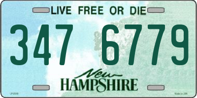 NH license plate 3476779