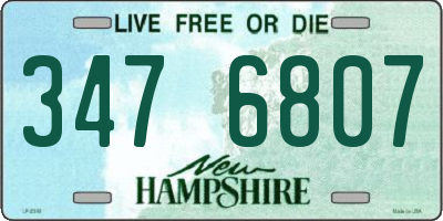 NH license plate 3476807