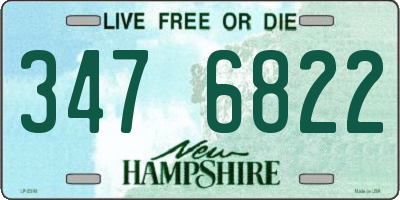 NH license plate 3476822