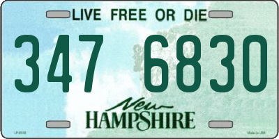 NH license plate 3476830