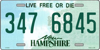 NH license plate 3476845