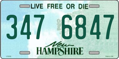 NH license plate 3476847