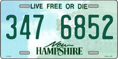 NH license plate 3476852
