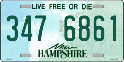 NH license plate 3476861