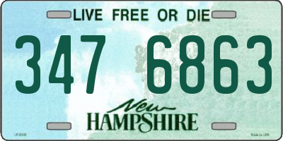 NH license plate 3476863