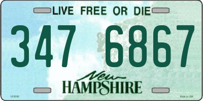 NH license plate 3476867