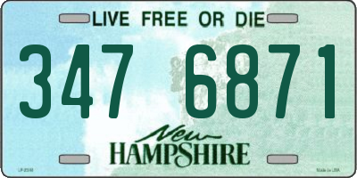 NH license plate 3476871
