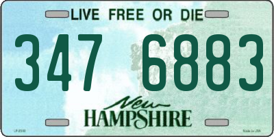 NH license plate 3476883