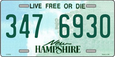 NH license plate 3476930
