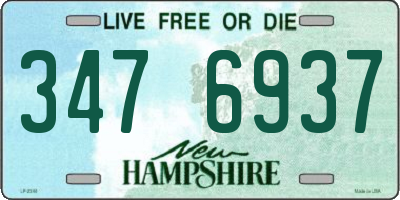 NH license plate 3476937
