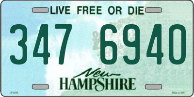 NH license plate 3476940