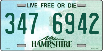 NH license plate 3476942