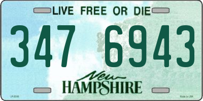 NH license plate 3476943