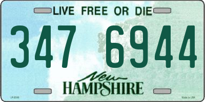 NH license plate 3476944