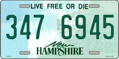 NH license plate 3476945