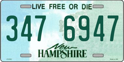 NH license plate 3476947