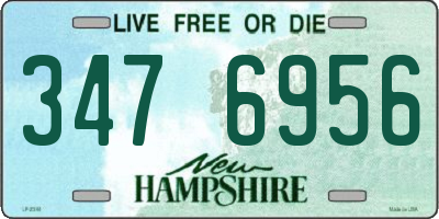 NH license plate 3476956