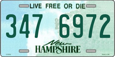 NH license plate 3476972