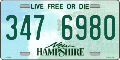 NH license plate 3476980