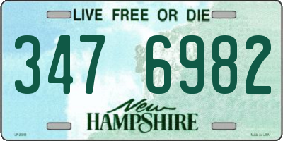 NH license plate 3476982