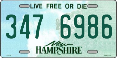 NH license plate 3476986