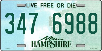 NH license plate 3476988