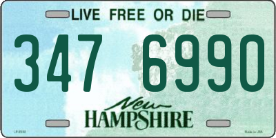 NH license plate 3476990