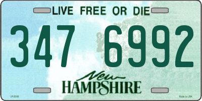 NH license plate 3476992
