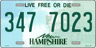 NH license plate 3477023