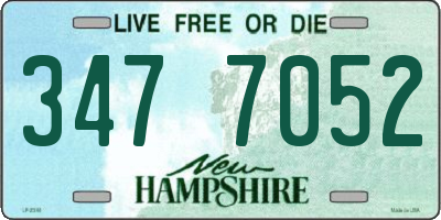 NH license plate 3477052