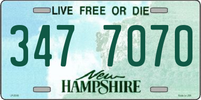 NH license plate 3477070