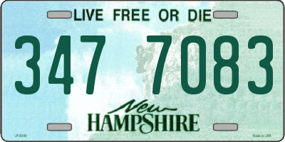 NH license plate 3477083