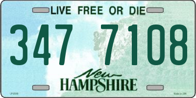 NH license plate 3477108