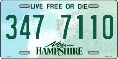 NH license plate 3477110