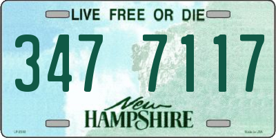 NH license plate 3477117