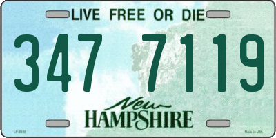 NH license plate 3477119
