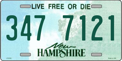 NH license plate 3477121