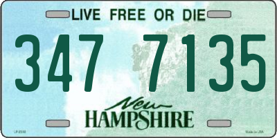 NH license plate 3477135