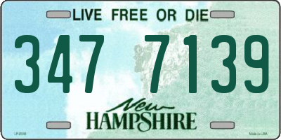 NH license plate 3477139