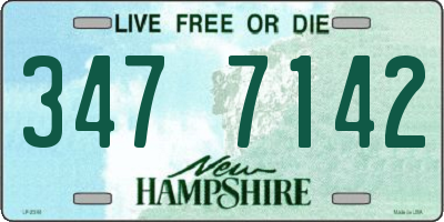NH license plate 3477142