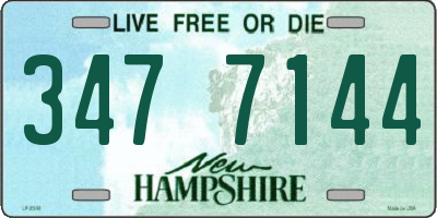 NH license plate 3477144